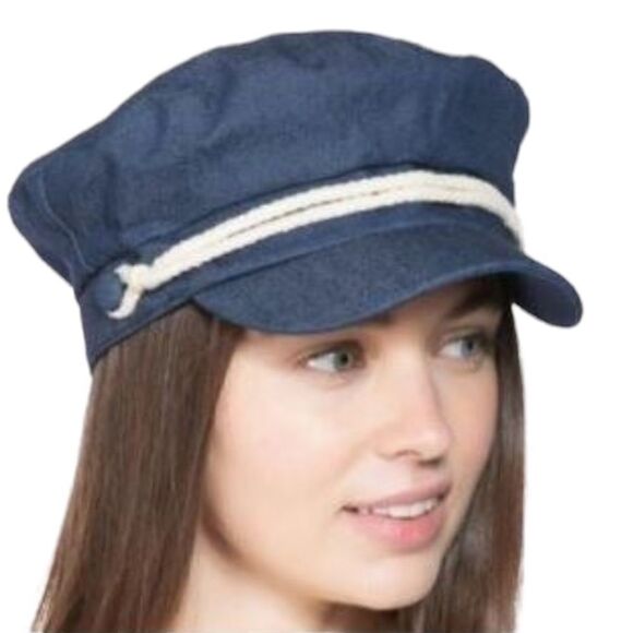 NWT INC International Concepts blue hat jeans material - Picture 1 of 6